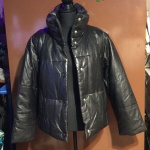 MUUBAA Leather Puffa / Puffer coat: Size 6